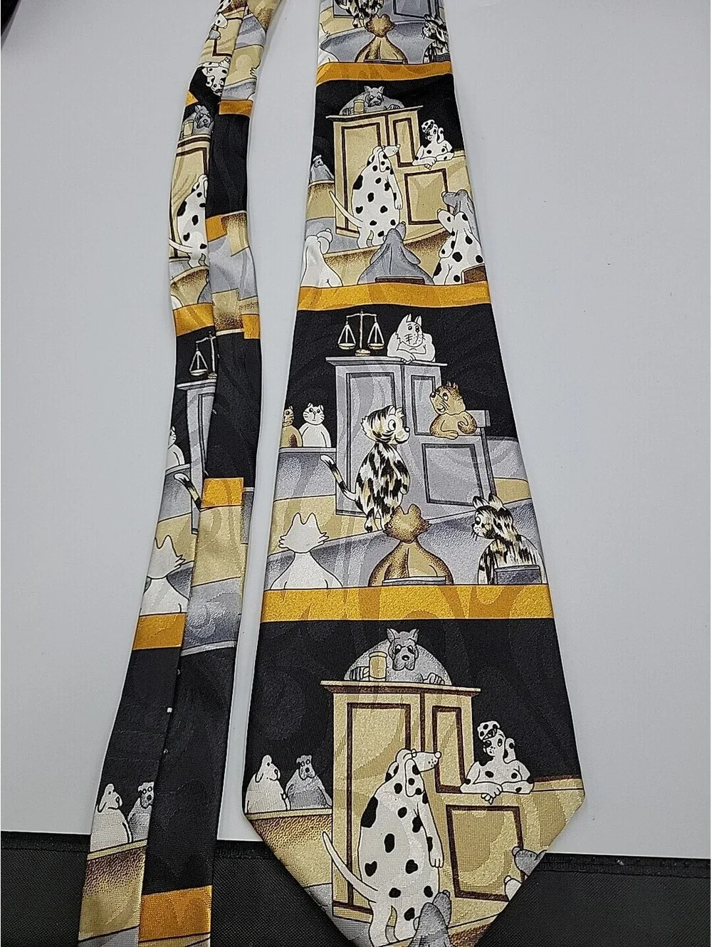 Lot 4 Men’s Novelty Neckties Police Badge Dogs Courtroom Justice Oscar Style